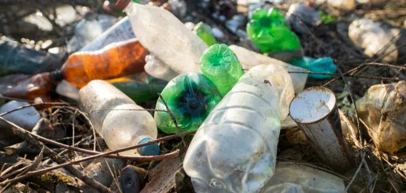 Déchets plastiques dans la rue