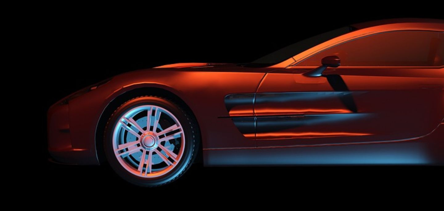 voiture noire futuriste