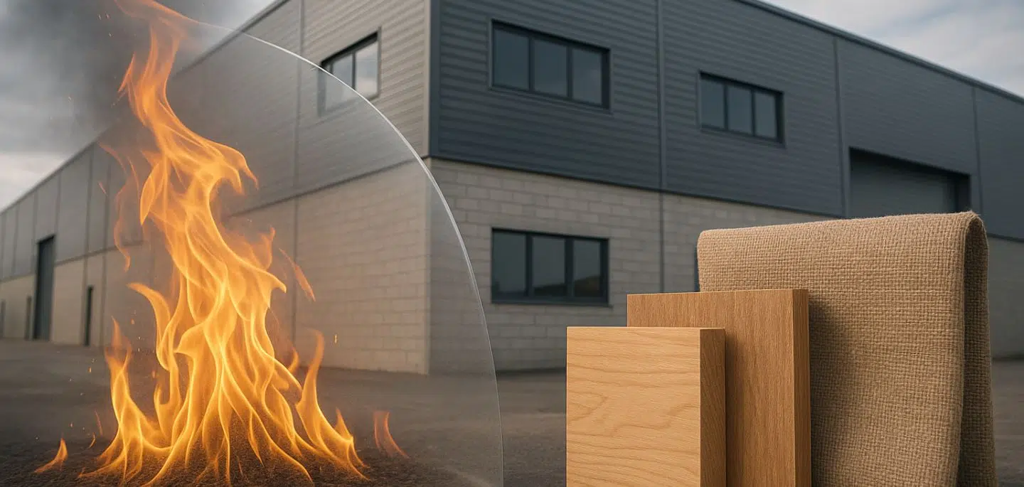 Cette image illustre les solutions d’ignifugation sur les matériaux